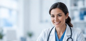 Smiling medical affairs team member